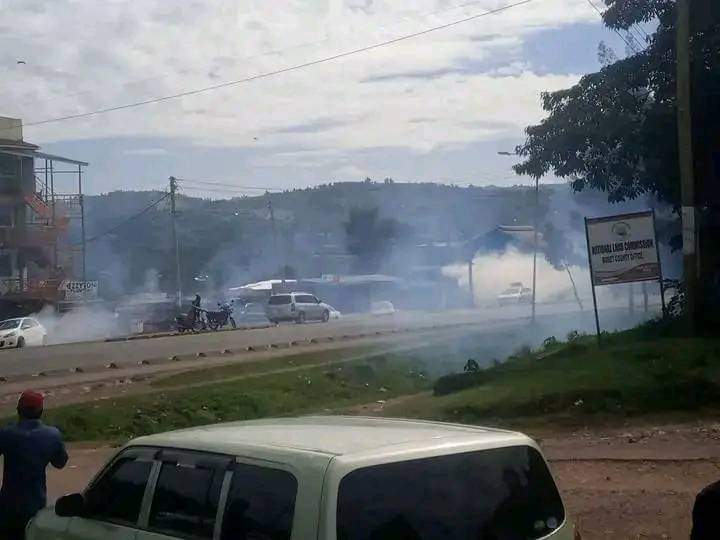 File image of protests in Bomet Town.